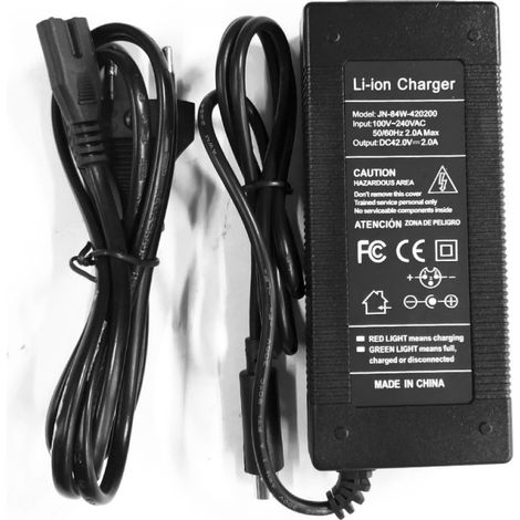 Cargador de baterías de litio 42V - 2.0AH (1/3)