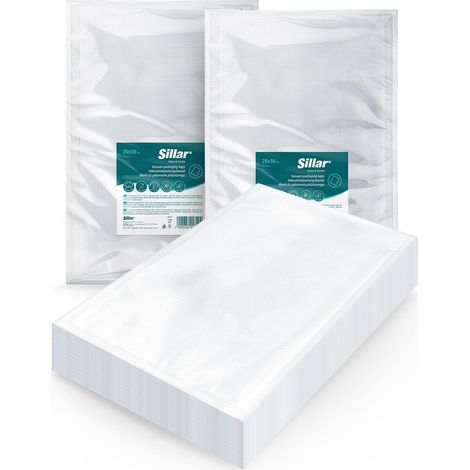 Sacs Sous Vide Alimentaire 100 pièces 20x30cm Sachets pour Machine Sous Vide - Sacs à Faire le Vide d'air Gaufrés pour la Conservation des Aliments et la Cuisson (1/5)
