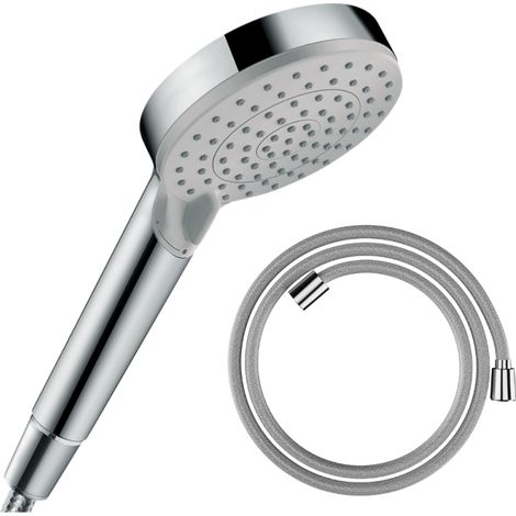 Pommeau de douche HANSGROHE Vernis Blend 100 EcoSmart Vario chromé + flexible de douche HANSGROHE Designflex 160 cm chromé