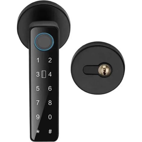 Serrure de Porte Intelligente en Alliage d'aluminium, Serrure à Empreinte Digitale de Porte intérieure Moderne et Simple à Une poignée, Serrure à Mot de Passe de Bureau (1/5)
