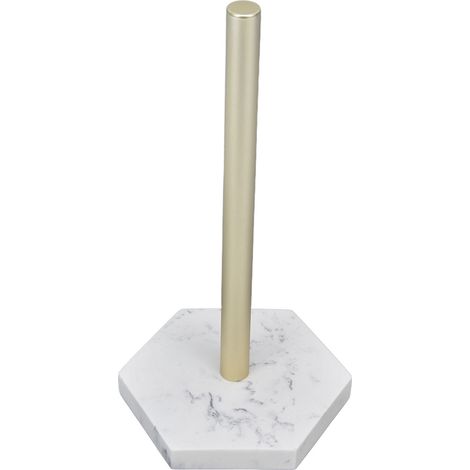 Porte-essuie-tout sur pied, aspect marbre, multifonctionnel, pour cuisine, bureau et salle de bain (1/5)