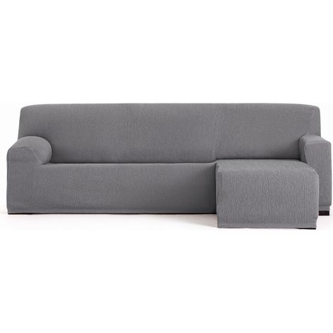 Copridivano penisola destra grigio Troya elastico 250-310 bracciolo corto (1/5)