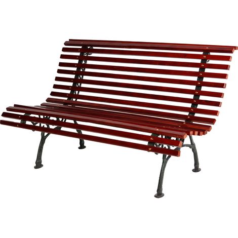 Holz-Metall Bank Tivoli Dunkelbraun L. 150 x B. 70 x H. 81cm-DMC4415