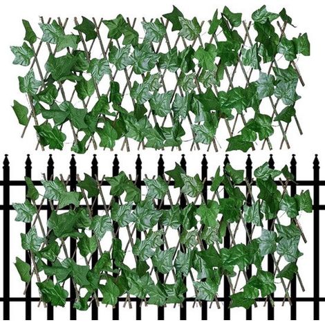 - 2 pièces - Cloison de jardin extensible - Haie artificielle - Brise-vue - Paravent de balcon - Brise-vue extensible - Paravent de balcon - Paravent de jardin - 30 x 80 cm - GREENFENCE (1/5)