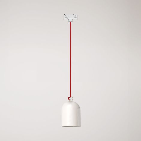 Creative Cables - Pendente de calha com mini abajur em cerâmica - lâmpada incluída