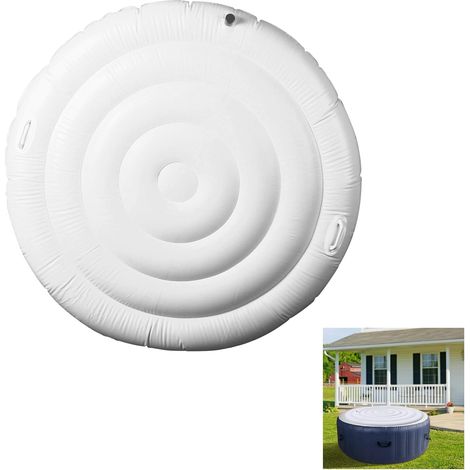 Couvercle Spa 4 Places 140 cm, Couvercle de Spa Pliable, Étanche à la poussière, de Spa Gonflable pour Tous Les spas Ronds pour 4 Personnes (1/5)