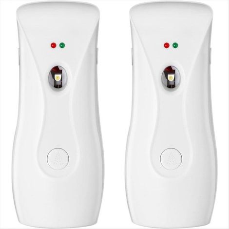 Distributeurs Automatiques de Désodorisants (Lot de 2), Pulvérisateurs D'Aérosols, Montage Mural ou sur Pied, Minuterie Réglable