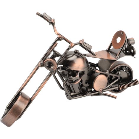 Metal Motorcycle Model Movable Handlebar and Wheel Motorcycle Decor Ornament for Home TV Cabinet Coffee Table Office Desk (1/5)