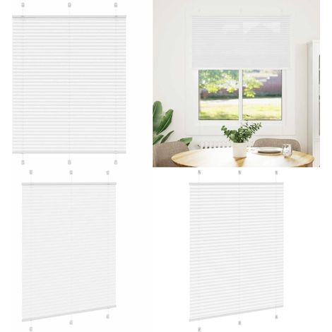 vidaXL Store plissé blanc 110x150cm largeur du tissu 109,4cm polyester (1/5)