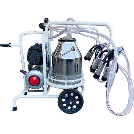 Mungitrice Bovini Elettrica Monofase Doppio Gruppo Carrellata Lubrificata Olio (1/3)
