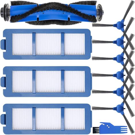 Kit di accessori da 10 pezzi per aspirapolvere robot Eufy G40, G40 Hybrid, G40+, G40 Hybrid+, ricambio per spazzola principale, filtro per spazzola laterale, spazzola per bordi a rullo, pezzi di ricam (1/5)