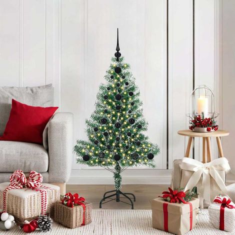 Teenpull – Künstlicher Weihnachtsbaum beschneit mit LED Licht 120 cm (1/5)