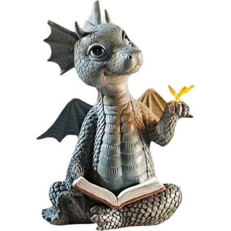 Resin Dragon Garden Statue, Outdoor Patio, Courtyard, and Lawn Decoration (1/5)
