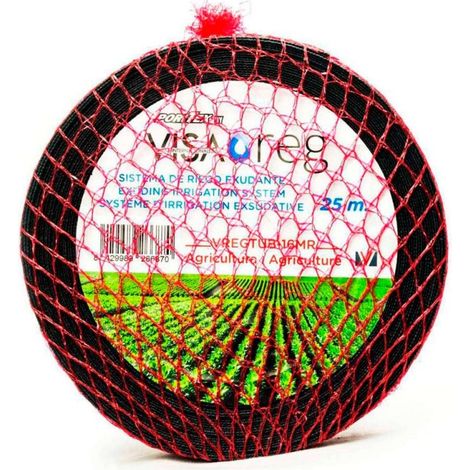Tubería Textil Exudante. Malla Roja Especial Agricultura 50m (1/5)