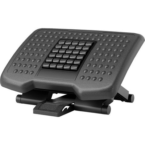Repose-pieds de bureau, repose-pieds ergonomique, angle ajustable de -30° à +30°, 46L x 35l x 11/13,5/17H cm, noir (1/5)