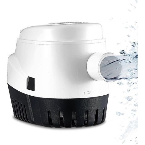Bomba marina sumergible automática de 1100 GPH y 12 V con interruptor de flotador, diámetro de salida de 1,1 pulgadas, bomba marina pequeña (1/5)