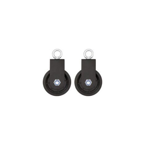 Poulie pivotante, poulie simple avec support de montage, poulie pivotante en U, roue de levage pour poulie à câble métallique, musculation, 2 pièces (1/5)
