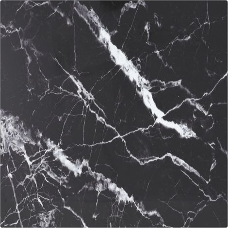 Dessus de table Noir 30x30 cm 6mm Verre trempé et design marbre (1/5)