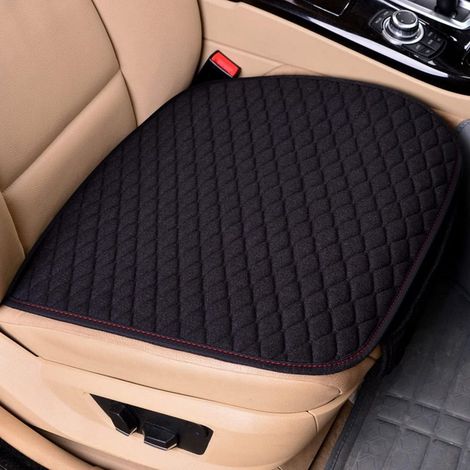 2 Pièces Housse de Siege Voiture Universelle Housse de Siege Voiture Résistant Rayures Couvre Siege Auto Respirant Protection Siege Auto Coussins de Siègeavant Doux (2 Siège Avant, Noir) (1/4)