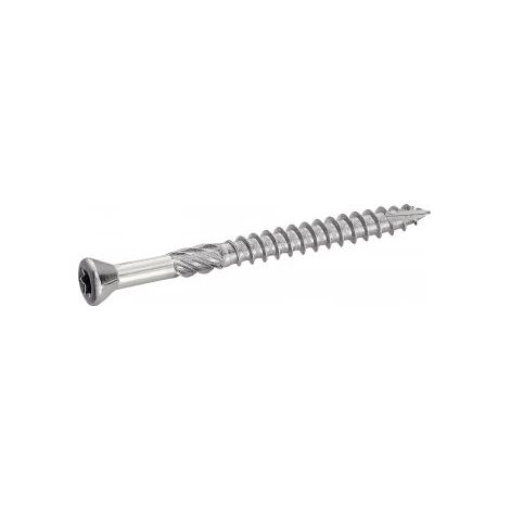 Reduzierte, gefräste Terrassenschraube mit 6 Lappen, Edelstahl A2, Ø5x50mm – 200 Stück in der Packung
