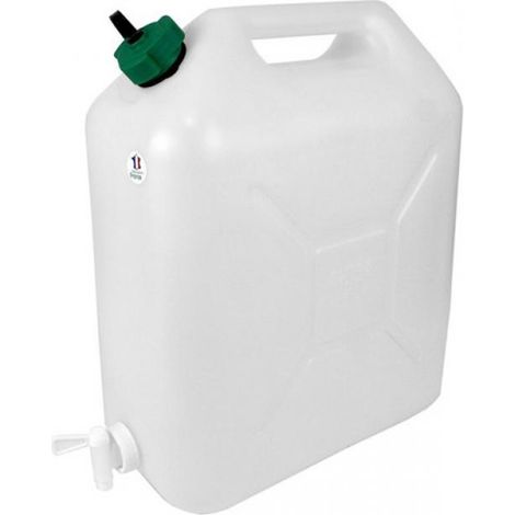 Bidón alimentario de 10 litros con grifo, natural