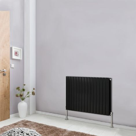 NRG Designer Radiator Flat Panel Central Heating Rads Black Horizontal Double 600x1020mm (1/5)