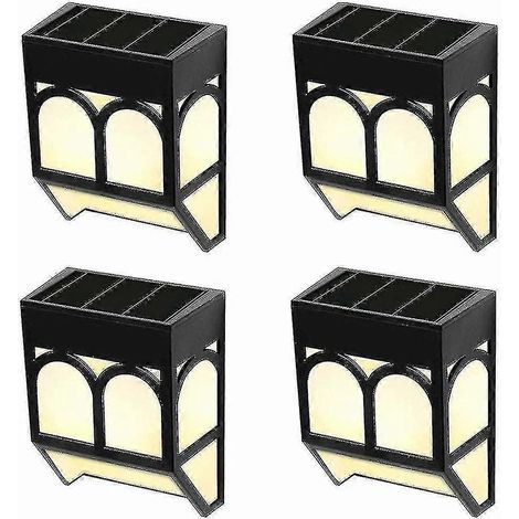 Luminaire solaire d'extérieur pour jardin - Lampes décoratives solaires étanches pour allée (blanc chaud/couleur changeante - Lot de 4) (Taille : 4) (1/5)