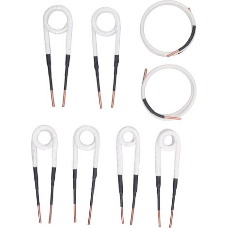 Kit de 8 bobines chauffantes à induction, noyau en laiton de 3 mm, 4 types différents, pour le démontage de boulons et d'écrous. (1/5)