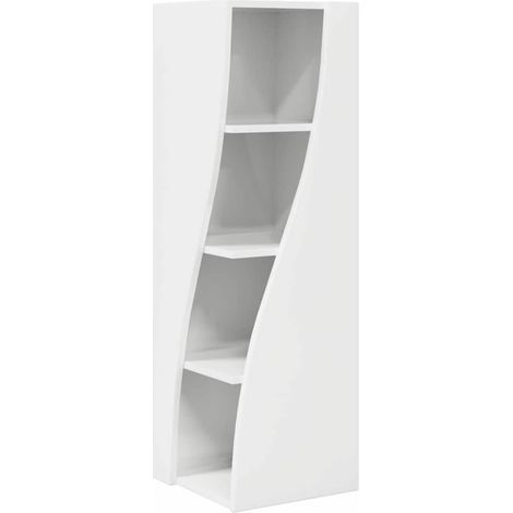 Maison Exclusive - Mobile angolare Bianco Lucido 32x32x102cm Legno multistrato