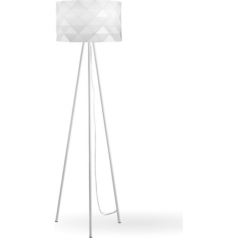 Piantana Moderna 3 Piediprisma Polilux ® Bianco E Metallo 1 Luce E27 (1/2)