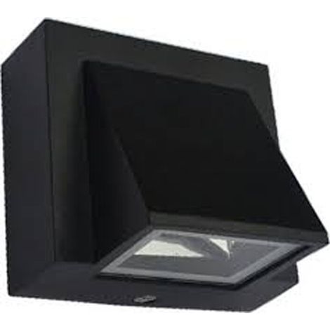 APPLIQUE LED COB IP65 FARETTO 5W LAMPADA MURO PARETE NERO LUCE FREDDA 6000K