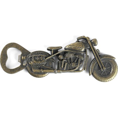 Apribottiglie in zinco a forma di motocicletta retrò per uomo, regalo unico per compleanno, Natale o festa del papà per papà, marito, nonno o fidanzato. (1/5)