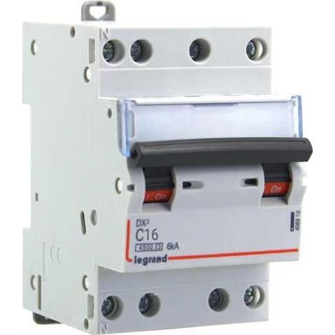 LEGRAND LEG406910 BREAKER DX 4500 VIS/VIS 4P 400 V 16 A 6 KA KURVE C 3 M