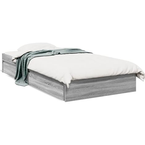 Maison Exclusive - Giroletto Cassetti Grigio Sonoma 90x200 cm Legno Multistrato