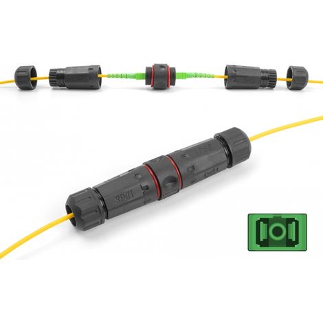 Delock Conector de cable de fibra Ã³ptica SC Simplex hembra a SC Simplex hembra APC resistente al agua
