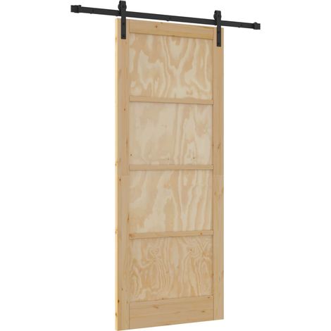 Maison Exclusive - Schiebetür Natur 86 x 211 cm Massives Kiefernh