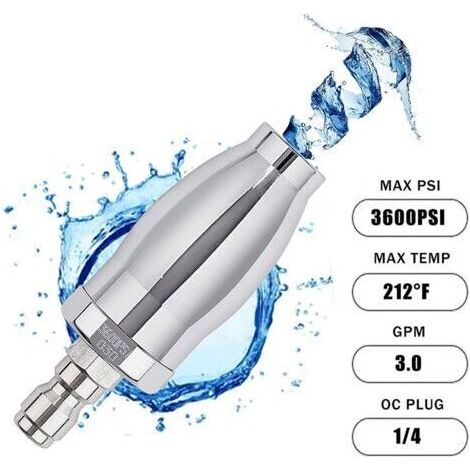 NALOOKAMIC Nettoyeur à pression haute qualité, buse Turbo d'eau chaude et froide, buse rotative 1/4 pouces à connexion rapide, Orifice 3.0, 3600 PSI (1/4)