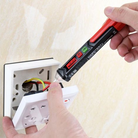Détecteur de Tension sans Contact, Testeur de Tension avec Double Sensibilité 12V/48V-1000V, écran LCD, Test de Fil de Phase/Neutre (1/5)