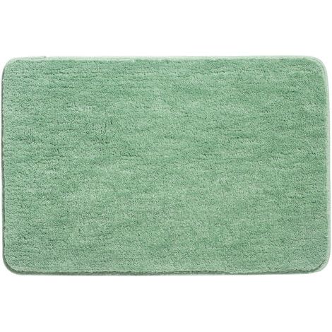 Tappetino da bagno antiscivolo, spesso e assorbente, in microfibra ultra morbida, ad asciugatura rapida e lavabile in lavatrice, verde, 40 x 60 cm.