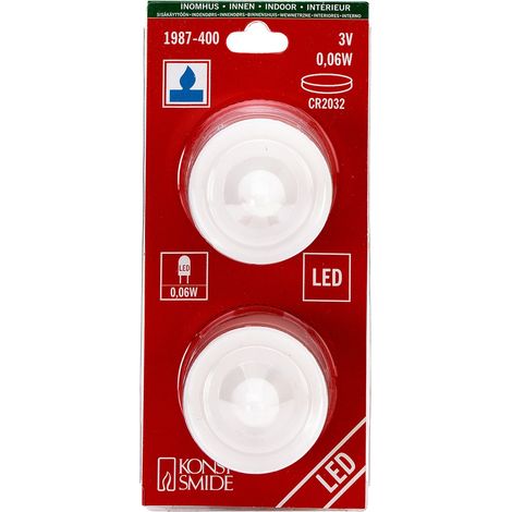 Konstsmide 1987-400 / Lumini LED Set da 2 pz / 2 diodi blu/a batteria sino a 105h (1/2)