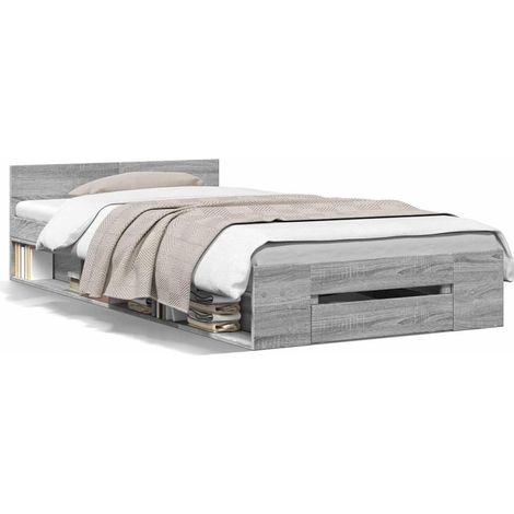 Maison Exclusive - Giroletto Cassetto Grigio Sonoma 90x190 cm Legno Multistrato