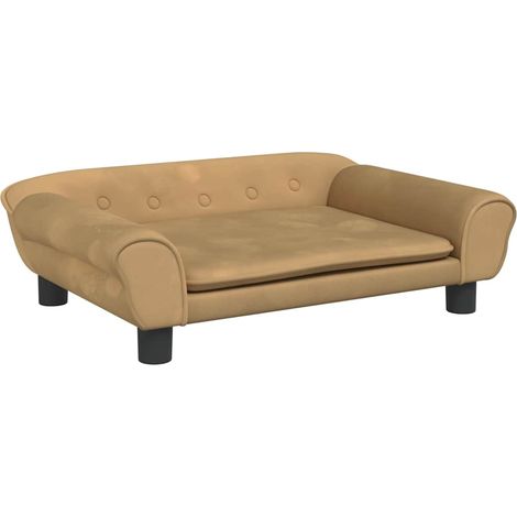 vidaXL Cama para perros de terciopelo marrón 70x48x22 cm (1/2)