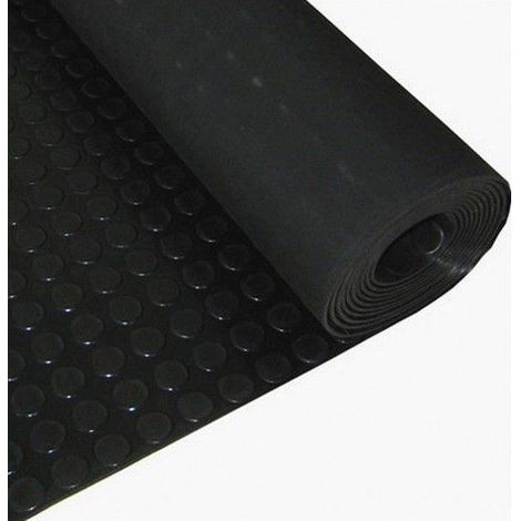Suelo Goma Circulos 1,20x10 Metros 3 mm. de Grosor Color Negro (1/3)