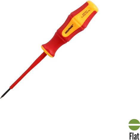 Cacciavite piatto isolato Certificato VDE 1.000 V. Misura 0,4 x Ø 2,5 x 75 mm (1/5)