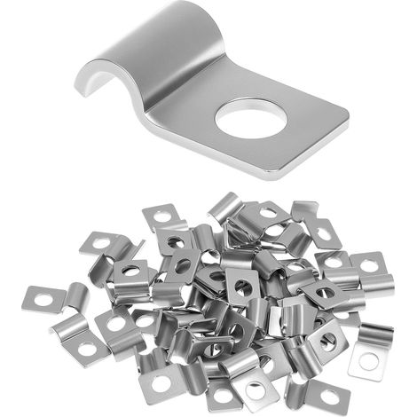 Lot de 50 Clips de Fixation en Acier Inoxydable 304 pour Câbles et Tuyaux Ø 4-5 mm, Résistant à la Corrosion (1/5)