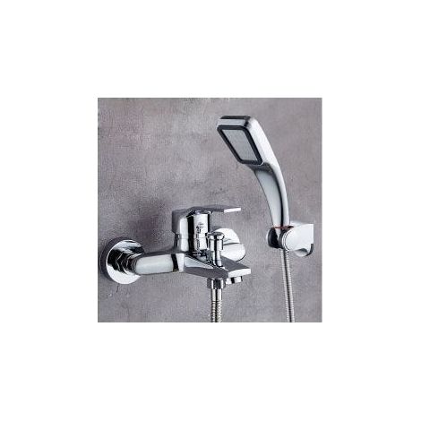 Plumbing of bathtub with hand shower, Faucet of bathtub cascade,1 hose,for Bathtub bathroom silver (1/5)