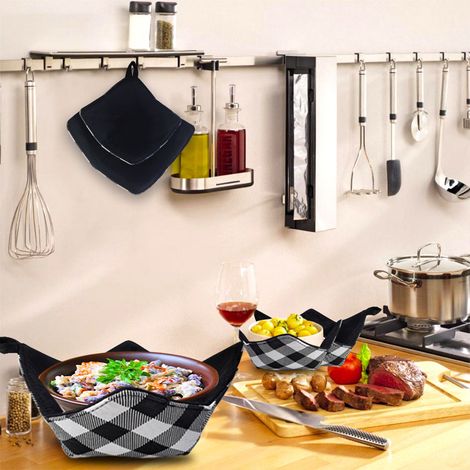 Supports pour bols micro-ondes, maniques multifonctions pour plats chauds, chauffe-bols pour la cuisine (1/5)