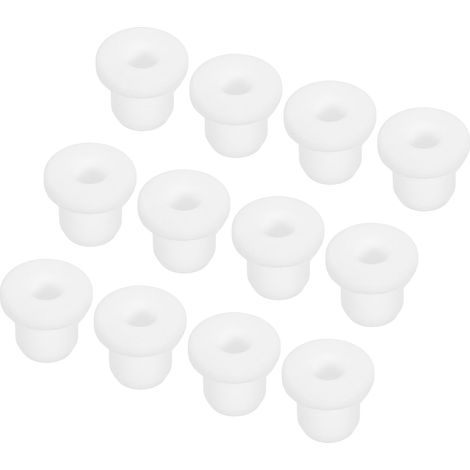 30Pcs Passe-câble en Caoutchouc Diamètre de Montage 9mm Blanc (1/5)