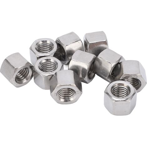 10 écrous de raccordement hexagonaux M12 en acier inoxydable, filetage femelle, pour tiges (1/5)