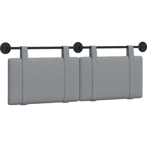 Tête de lit suspendue Uni Gris clair 130 x 55 x 5 cm tissu (1/5)